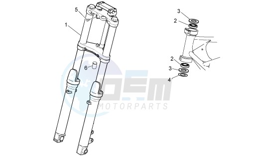 Front fork I blueprint