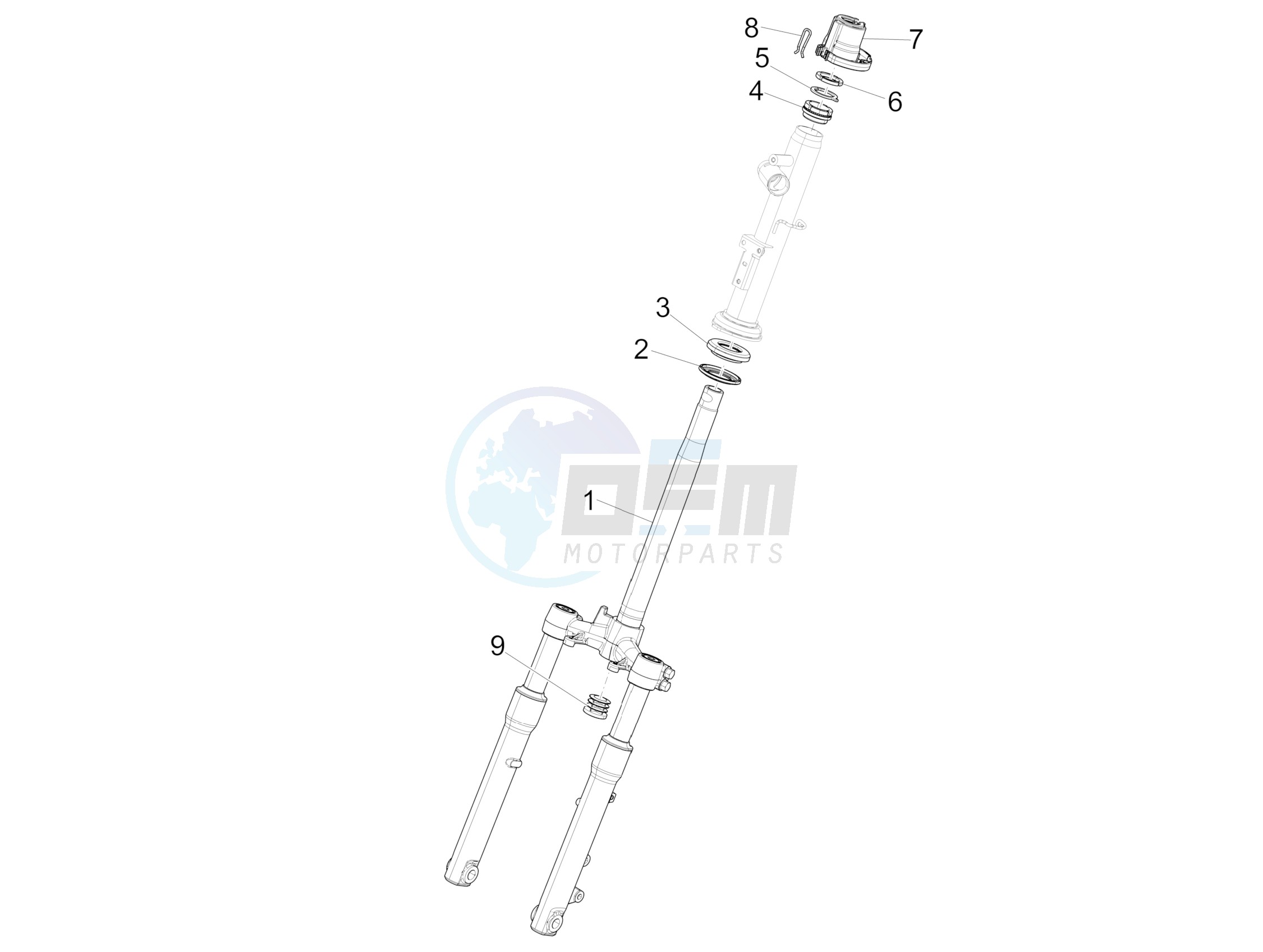 Fork/steering tube - Steering bearing unit image