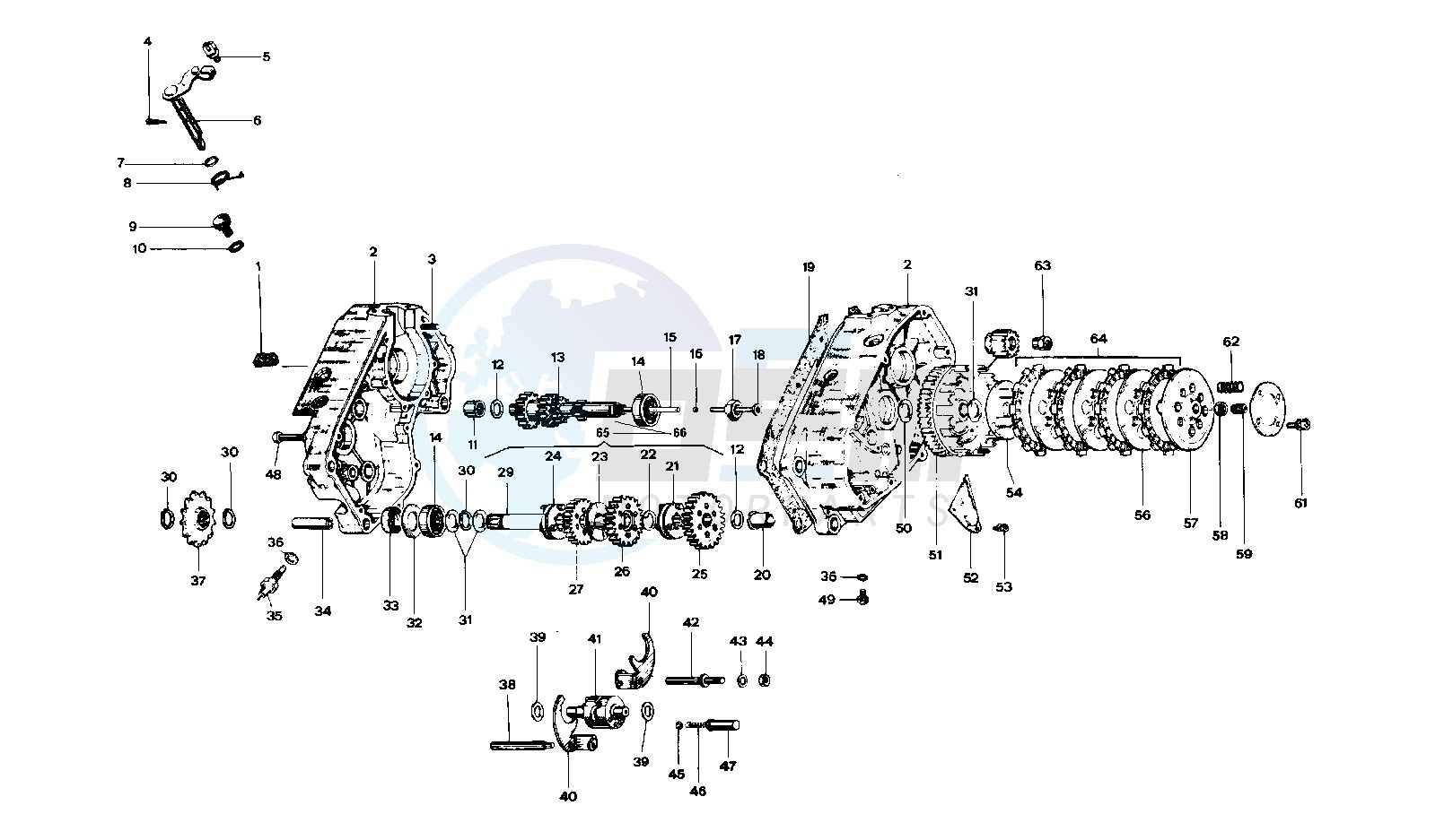 Crankcase - clutch - transmission image