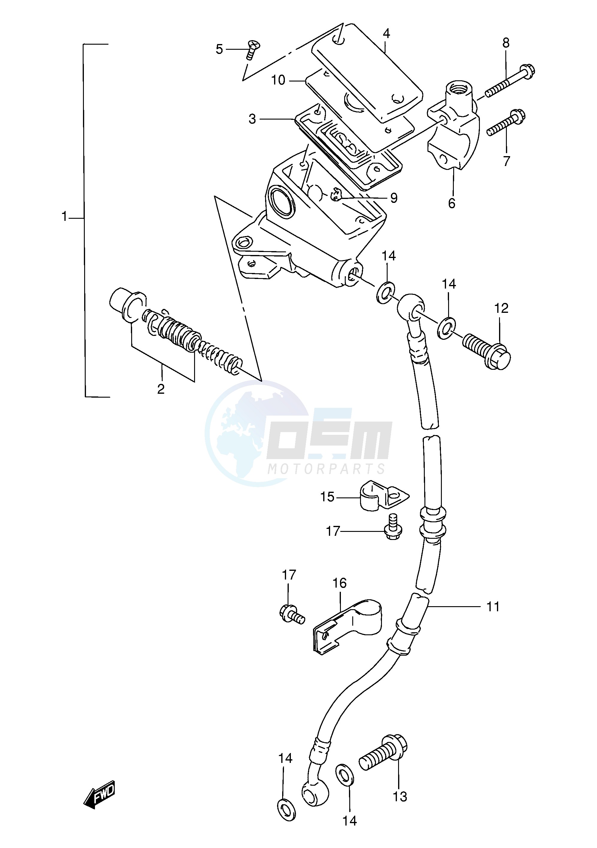 FRONT MASTER CYLINDER blueprint