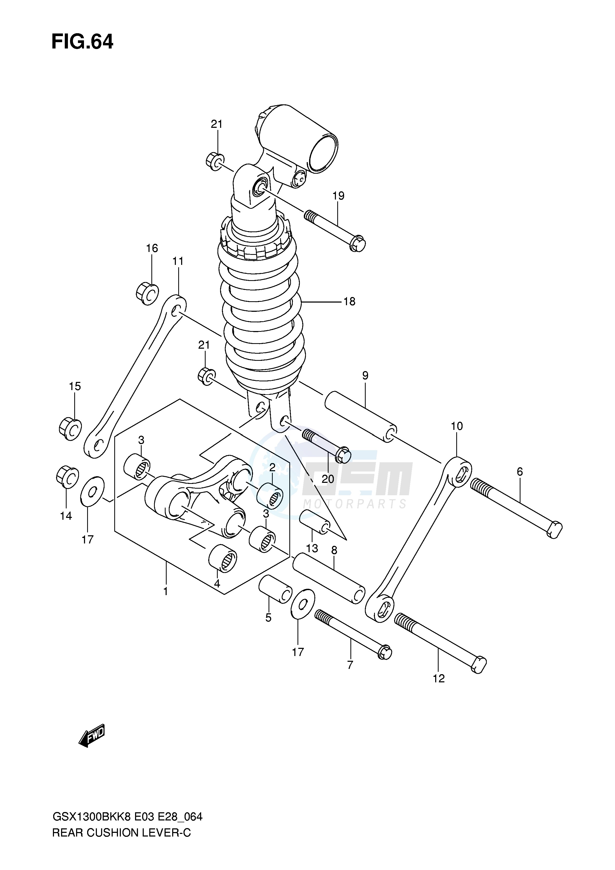 REAR CUSHION LEVER image