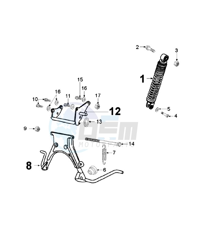 REAR SHOCK AND STAND image