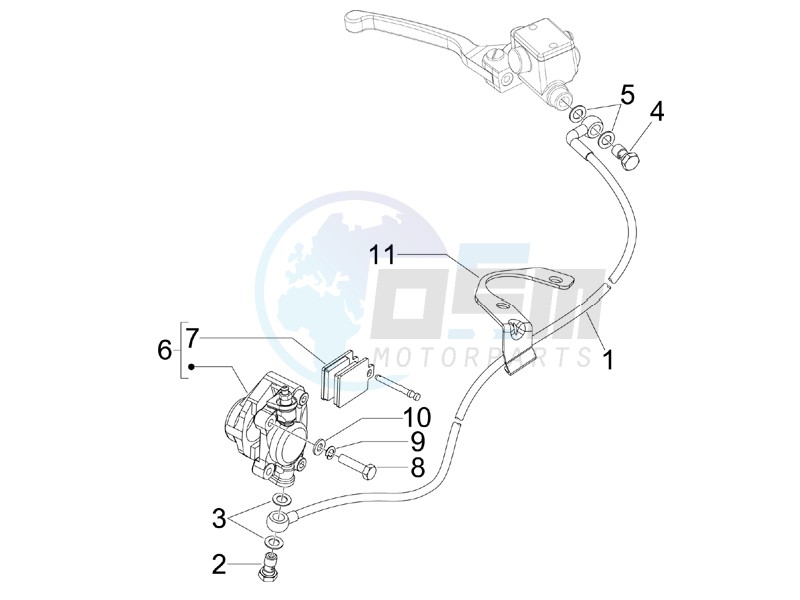 Brakes pipes - Calipers blueprint