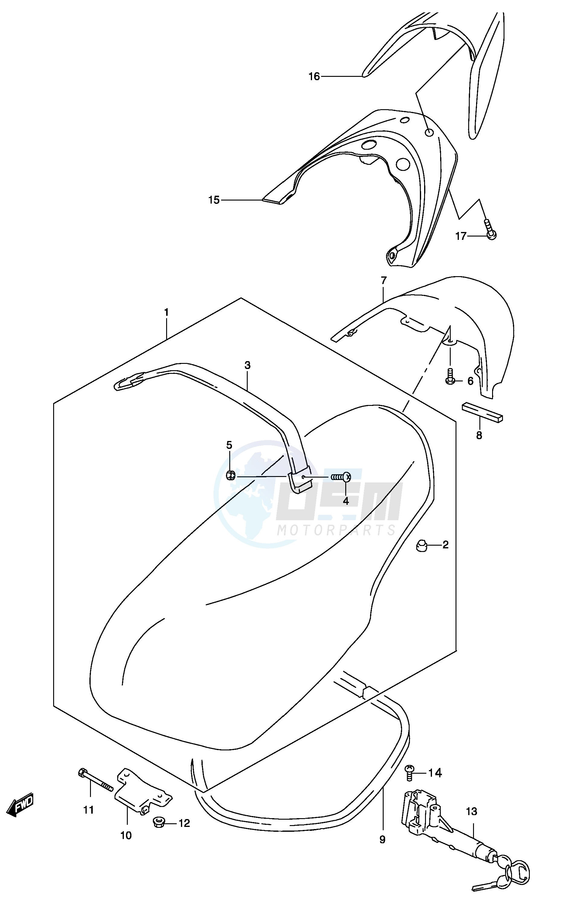 SEAT ASSY  (MODEL K3) blueprint