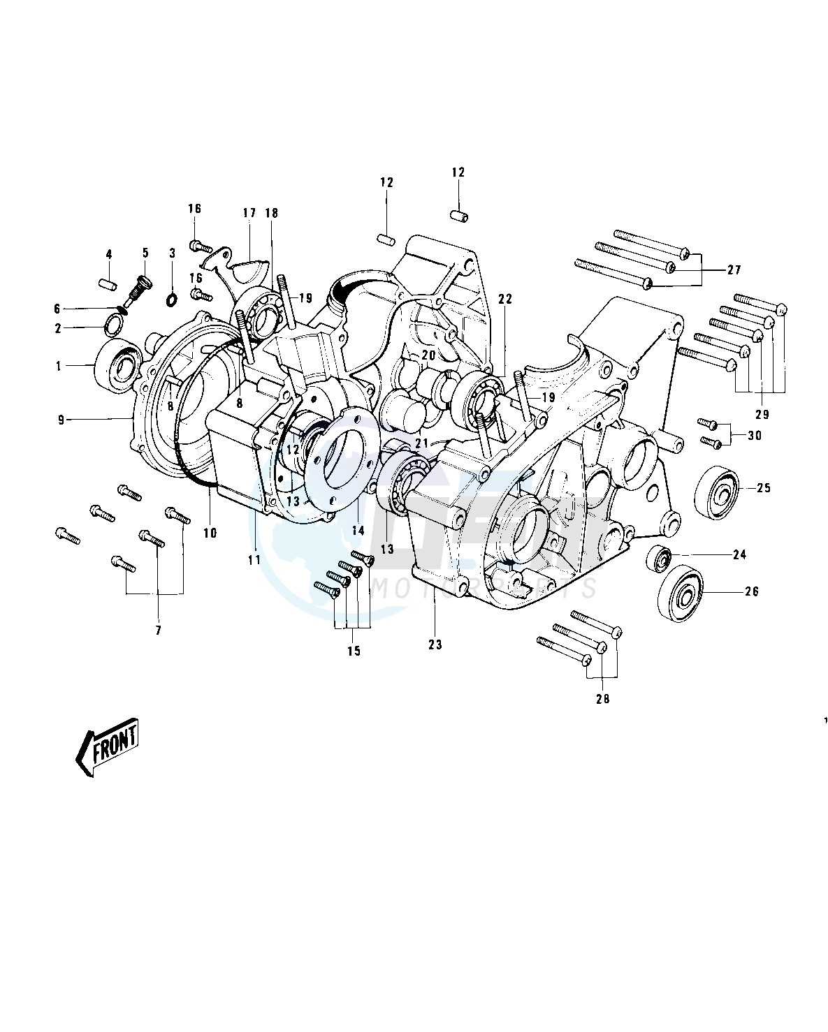 CRANKCASE -- KD100-M1_M2- - blueprint