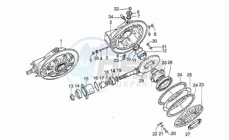 Rear bevel gear blueprint