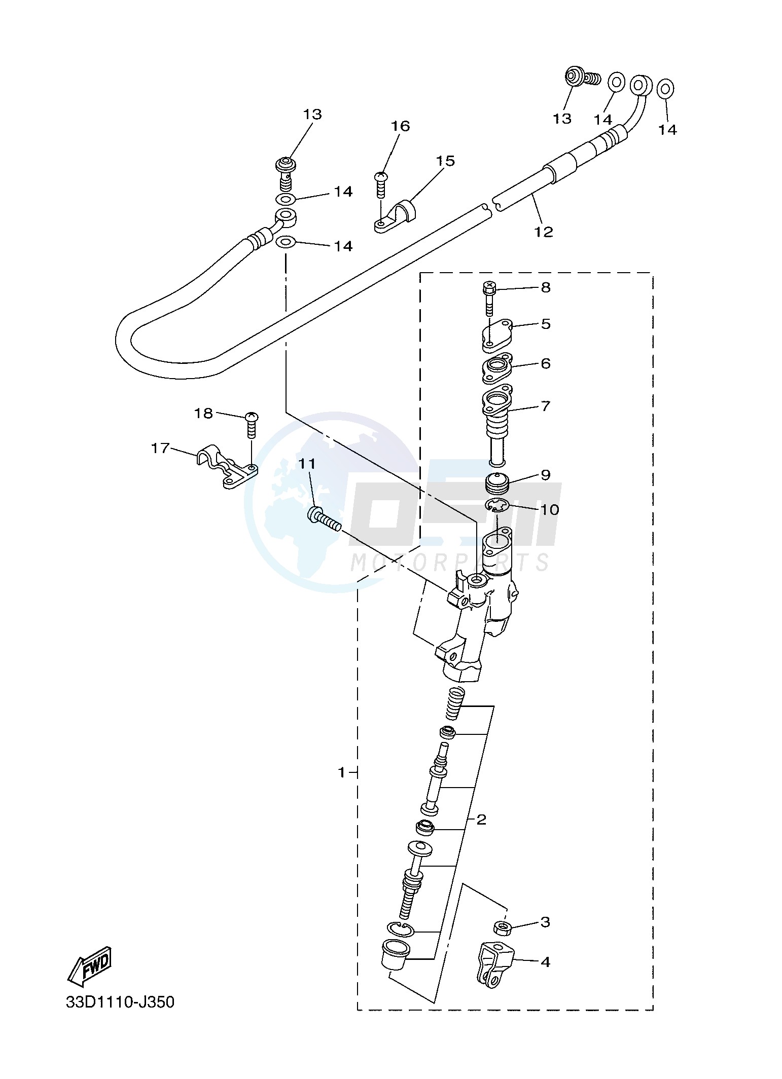 REAR MASTER CYLINDER image