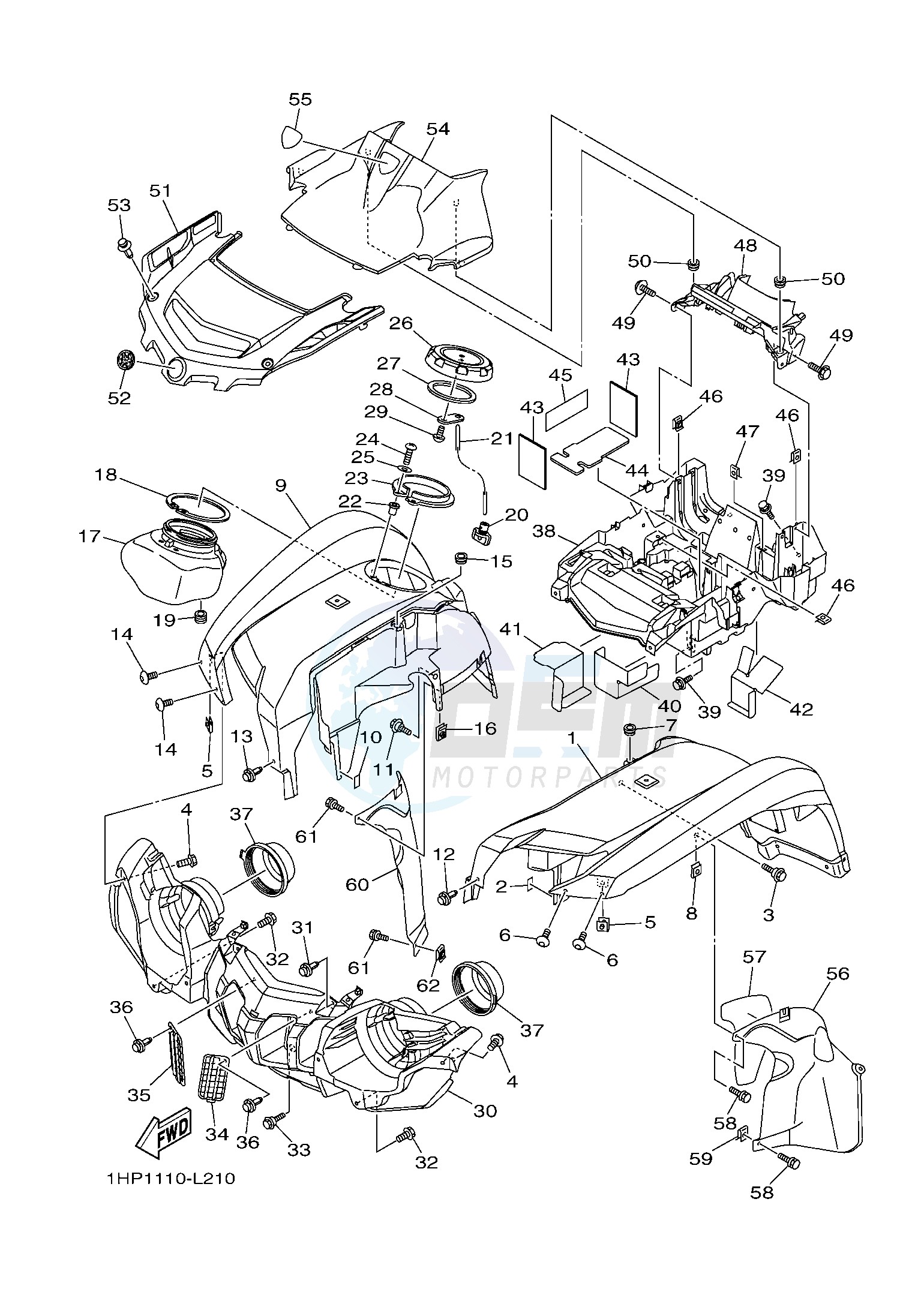 FRONT FENDER blueprint