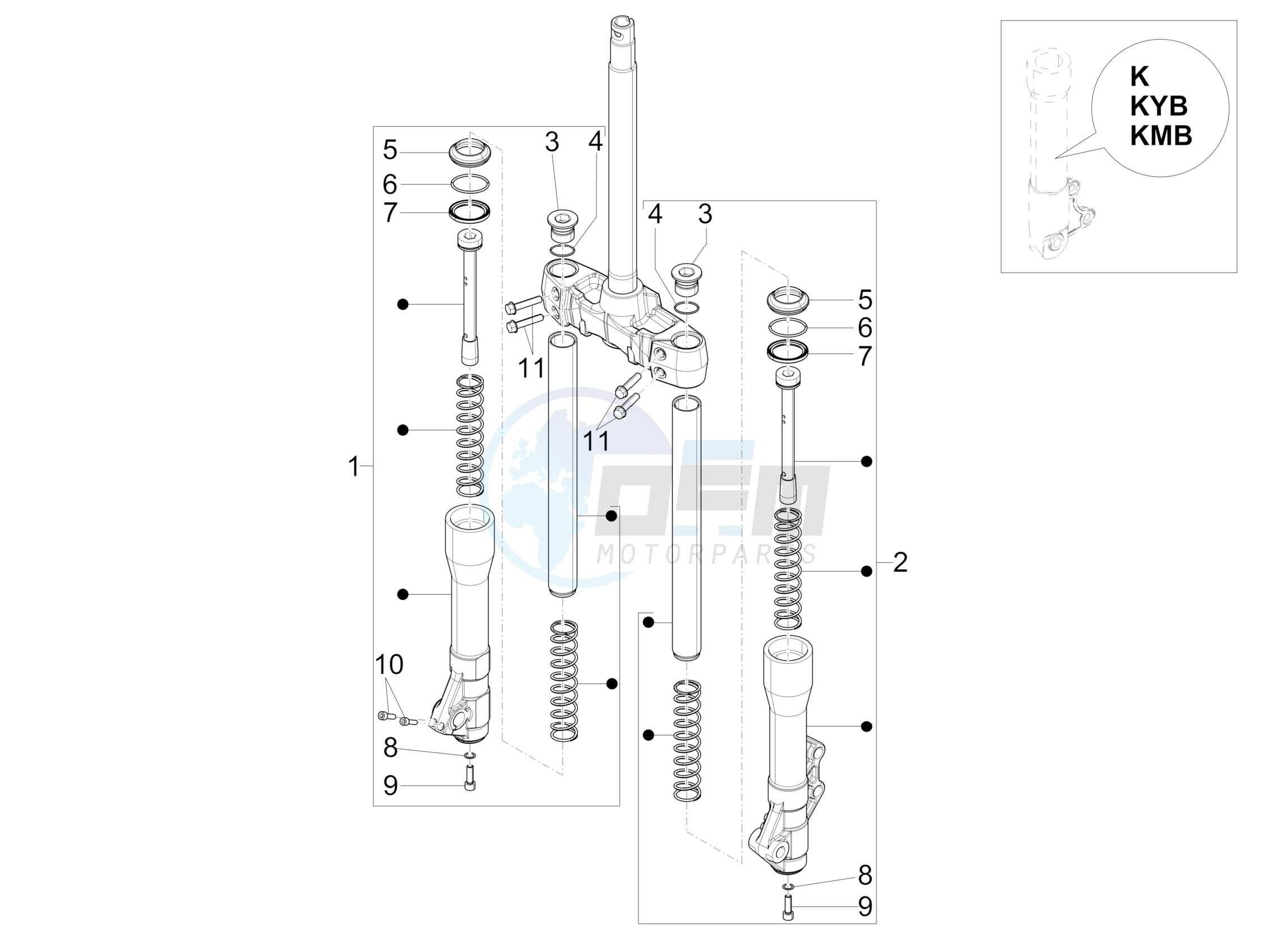 Fork components (Kayaba) image