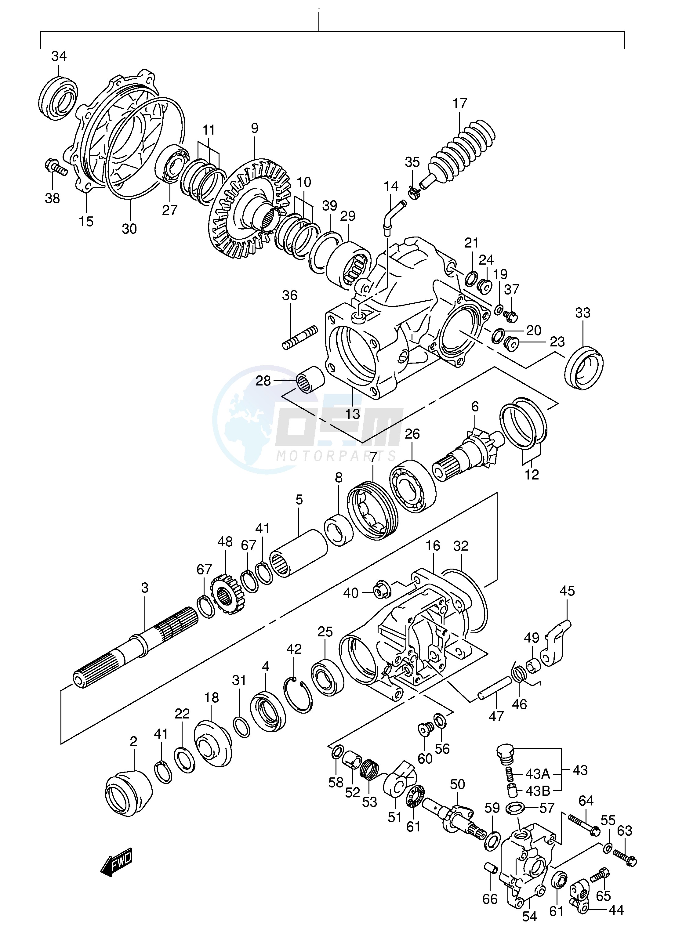 FINAL BEVEL GEAR (REAR) image