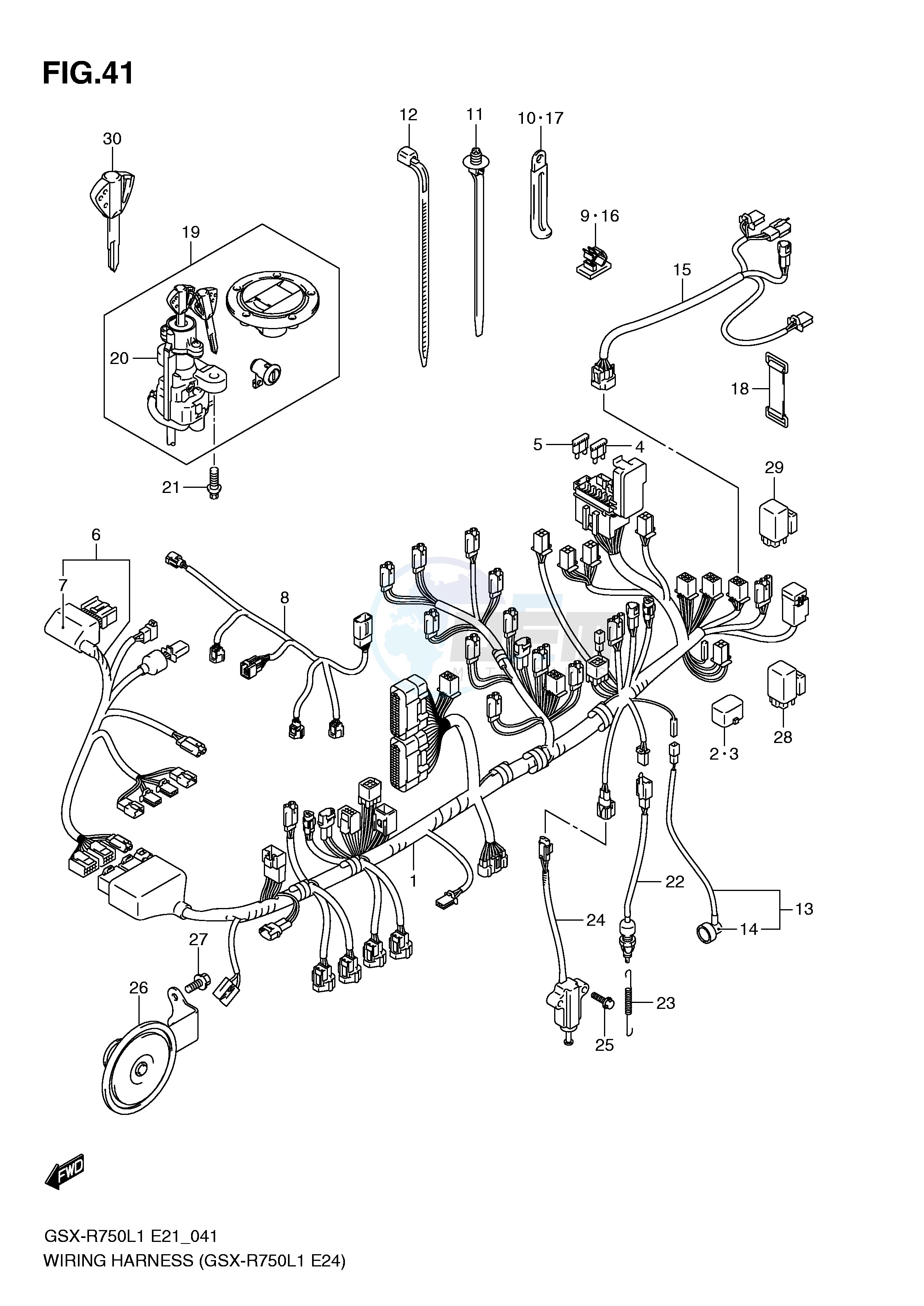 WIRING HARNESS (GSX-R750L1 E24) image