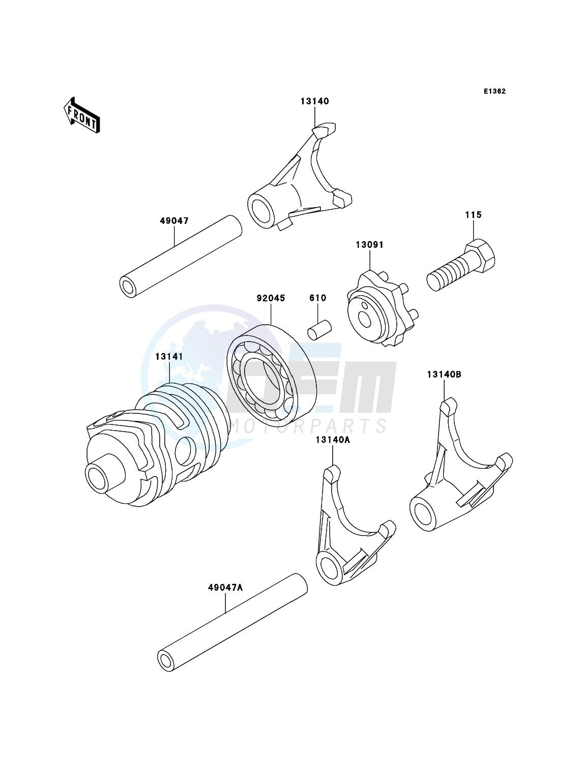 Gear Change Drum/Shift Fork(s) image