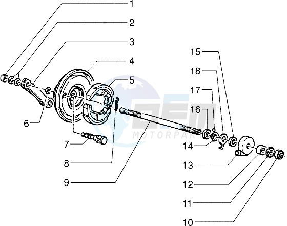 Front wheel component parts image