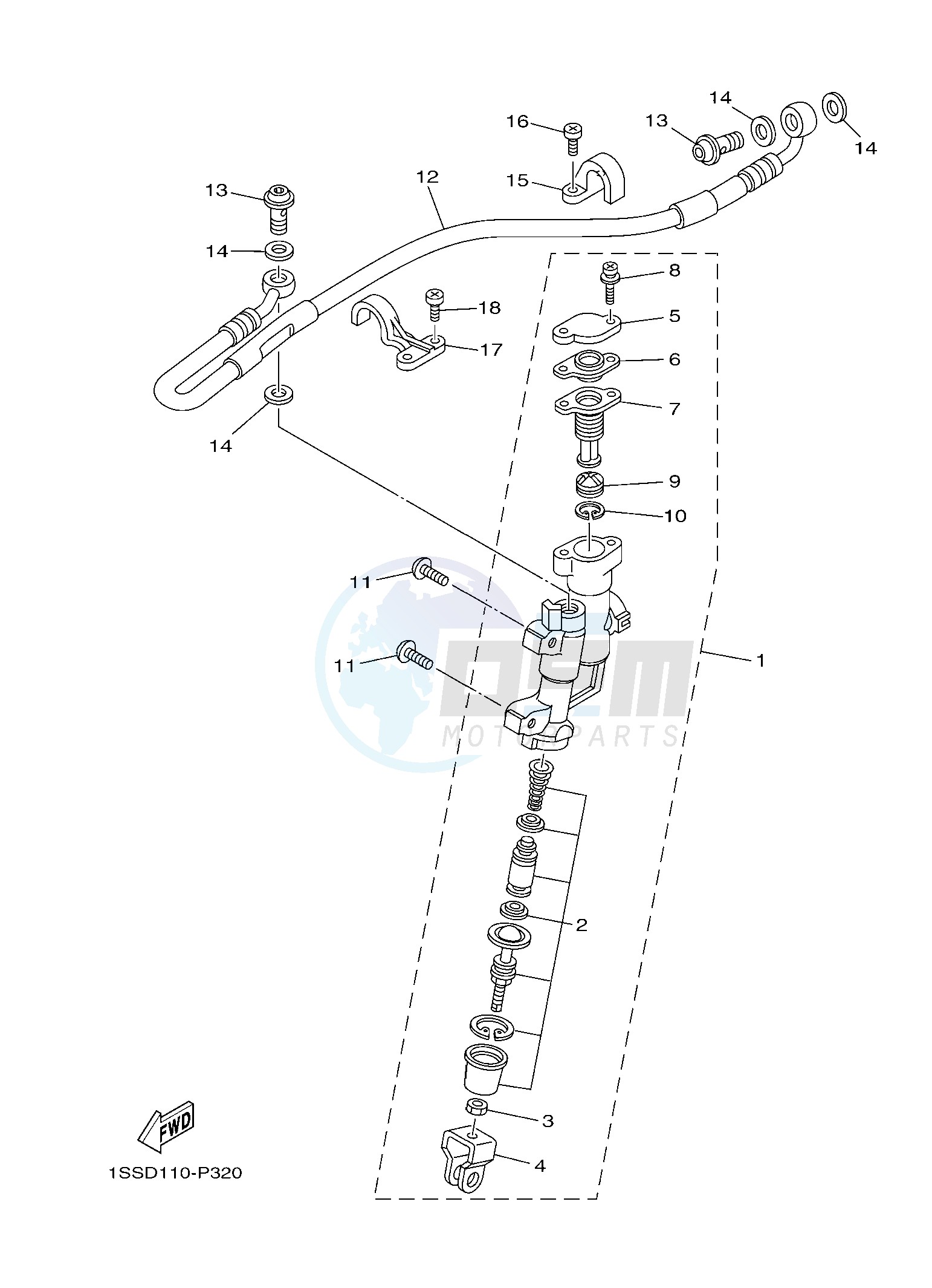 REAR MASTER CYLINDER image