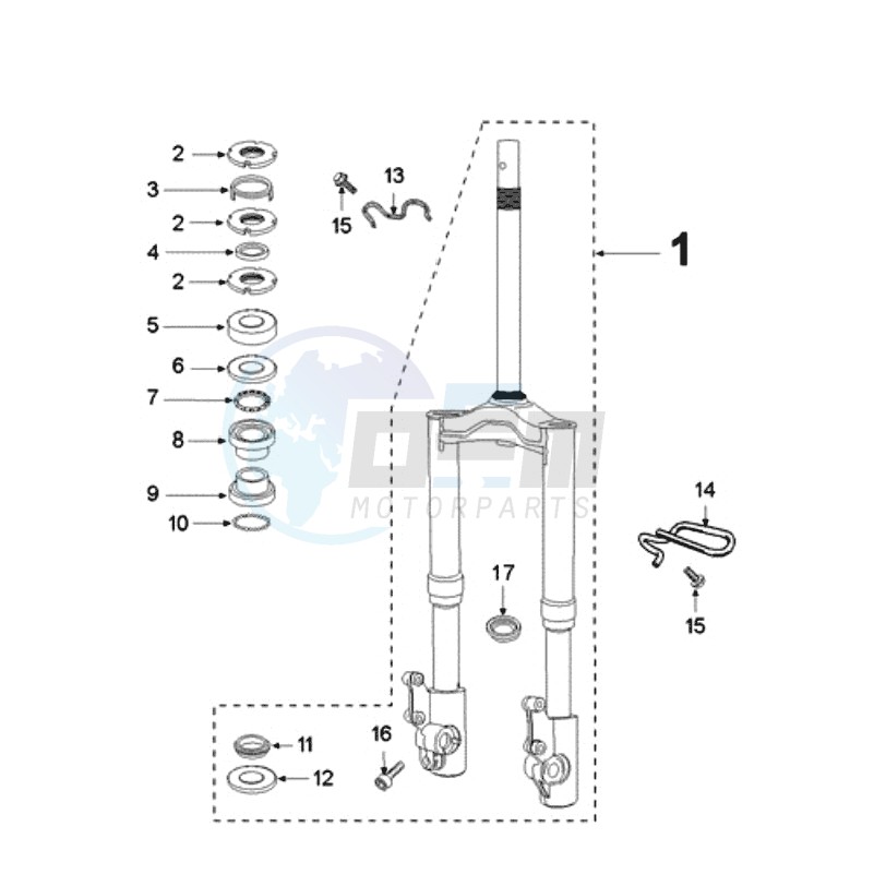 FRONT FORK / STEERINGHEAD image