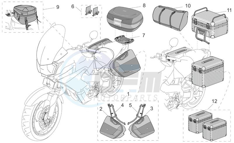 Acc. - Top/cases side cases blueprint