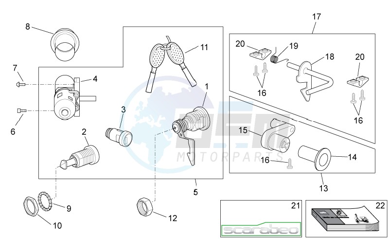 Decal - Lock hardware kit blueprint