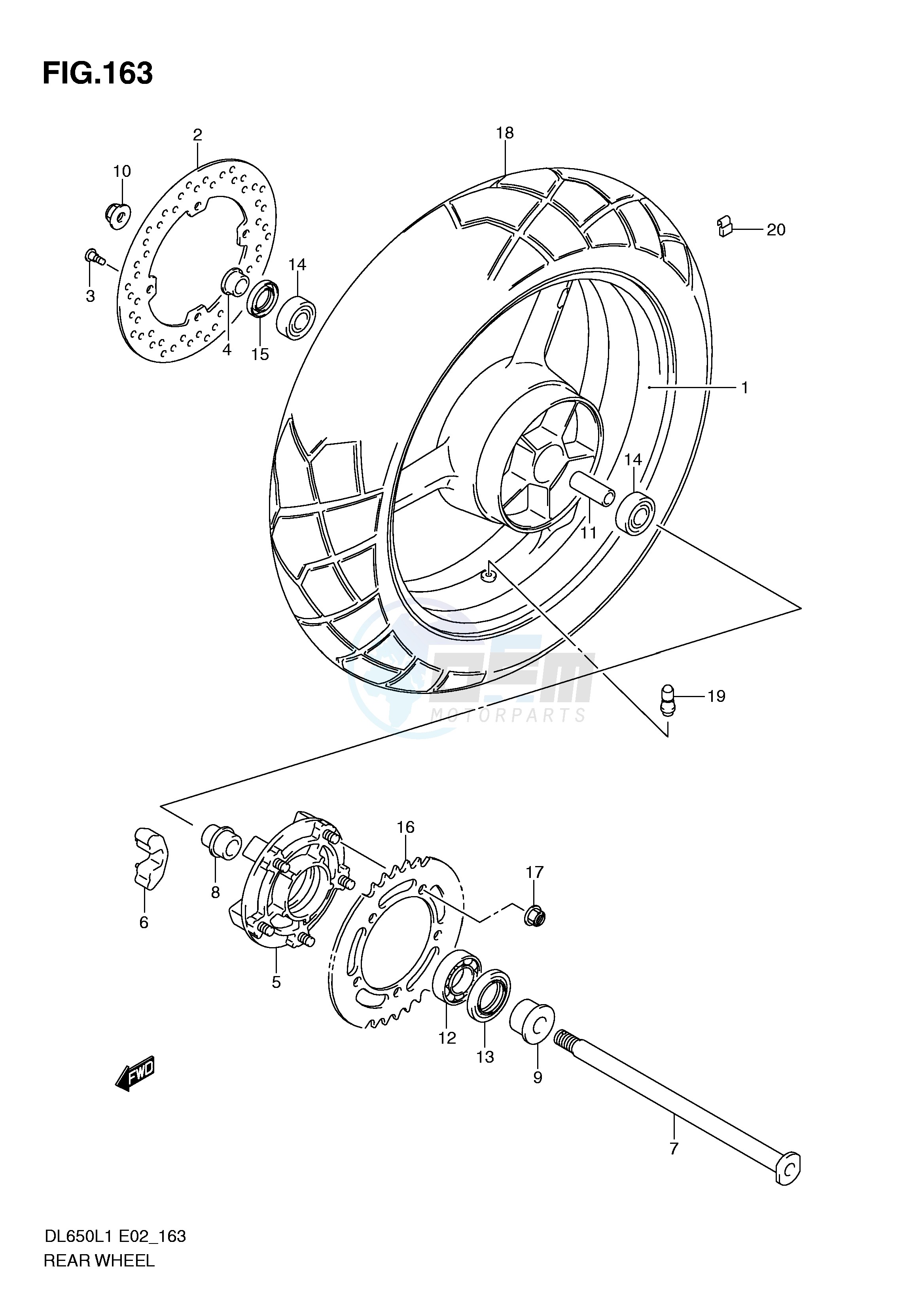 REAR WHEEL (DL650L1 E24) image