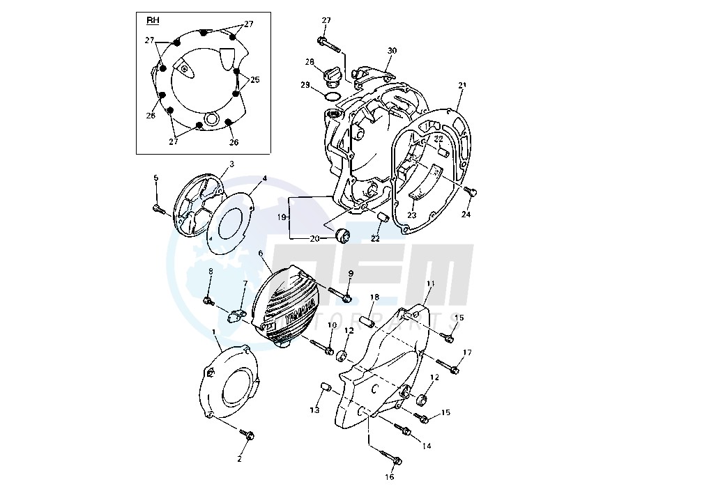 CRANKCASE COVER blueprint