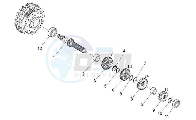 Primary gear shaft image