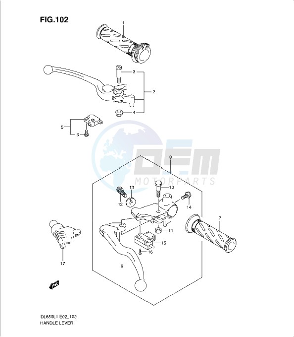 HANDLE LEVER (DL650L1 E19) image