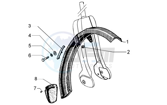 Front mudguard blueprint