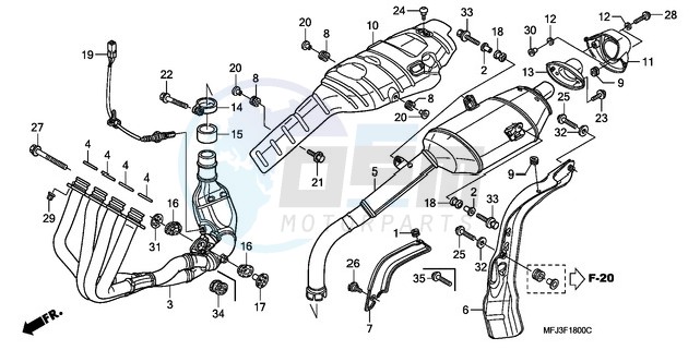 EXHAUST MUFFLER blueprint