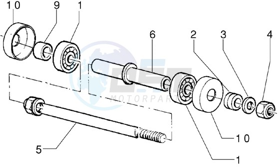 Front wheel component parts - (Disc brake version) image