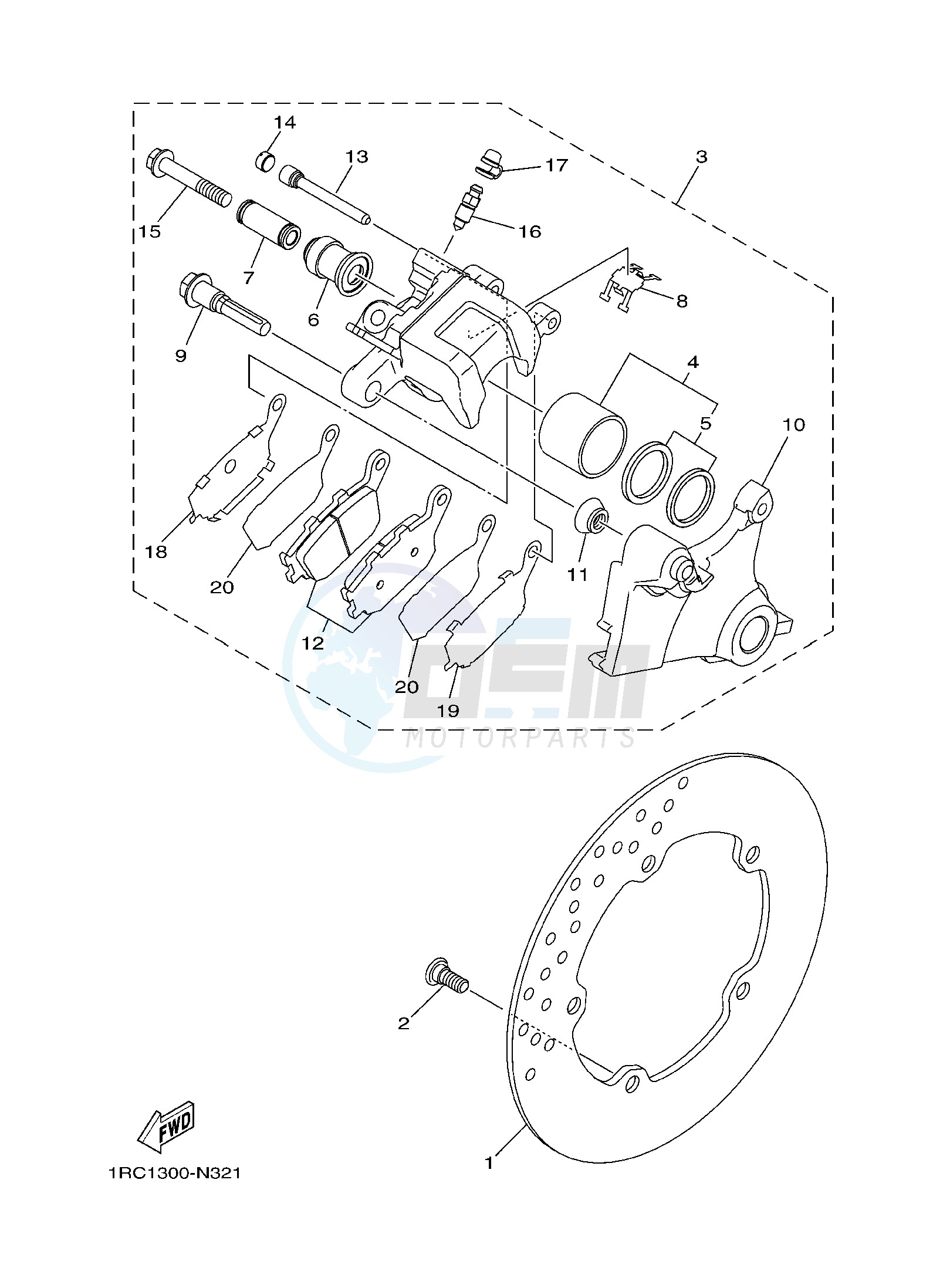 REAR BRAKE CALIPER image