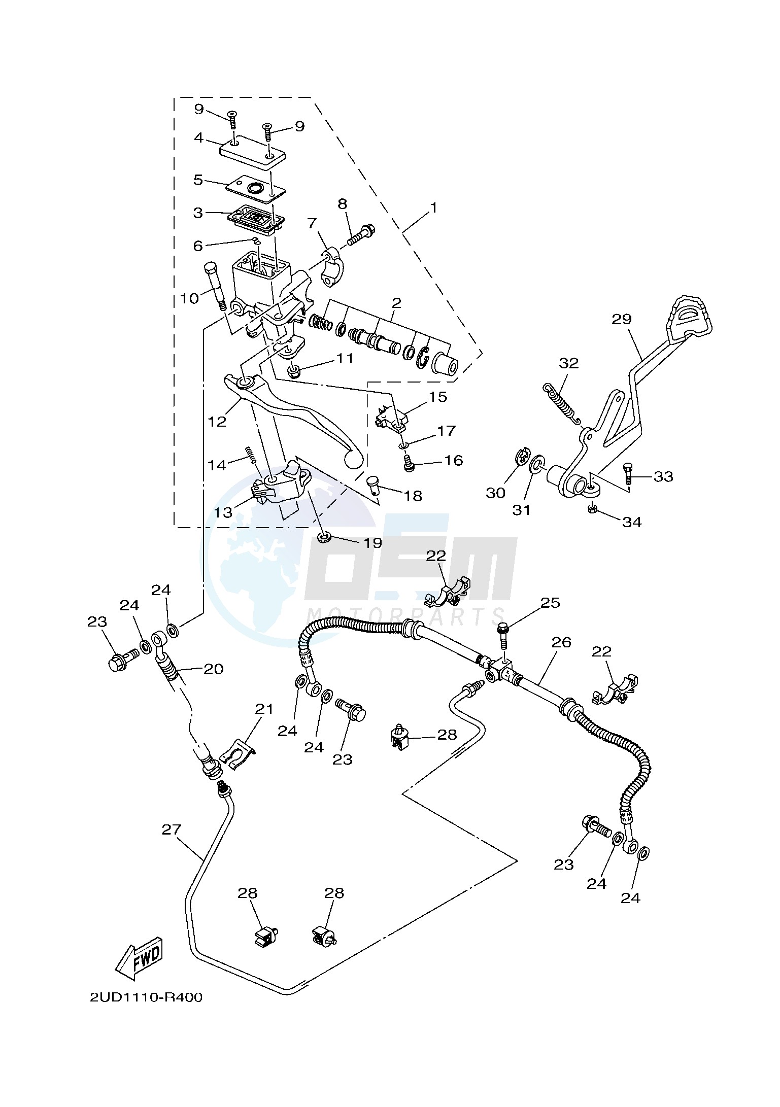 REAR MASTER CYLINDER blueprint