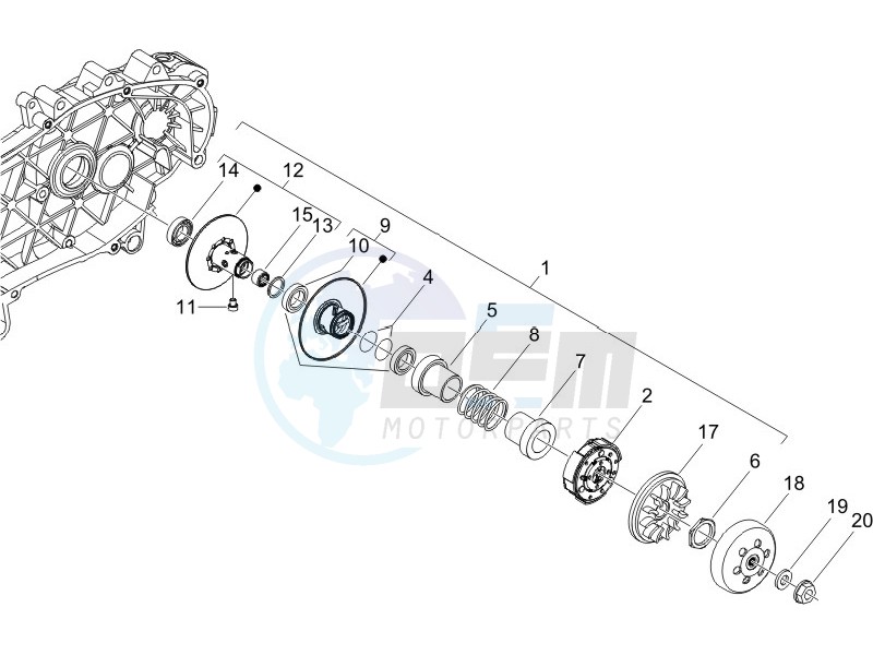 Driven pulley blueprint