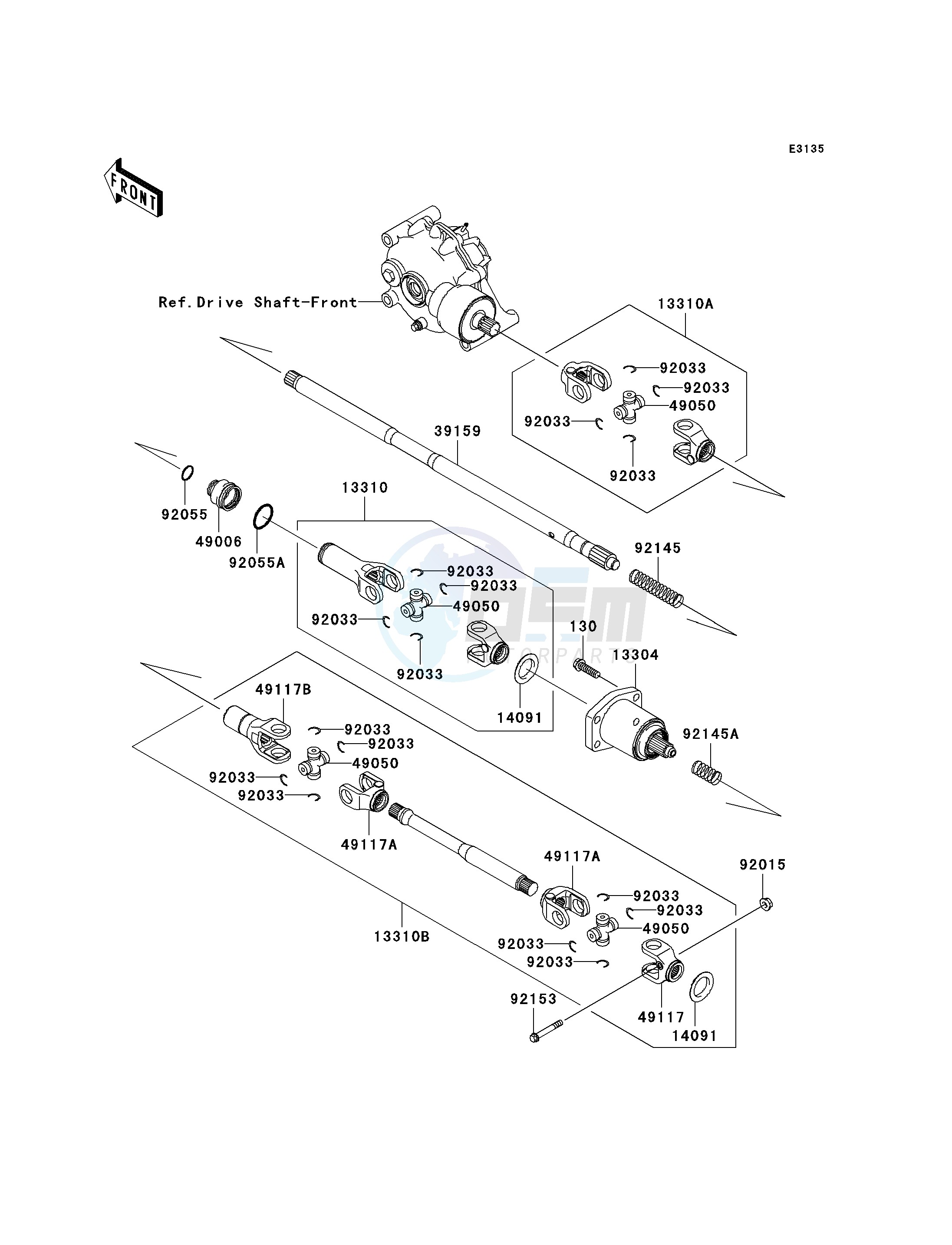 DRIVE SHAFT-PROPELLER blueprint