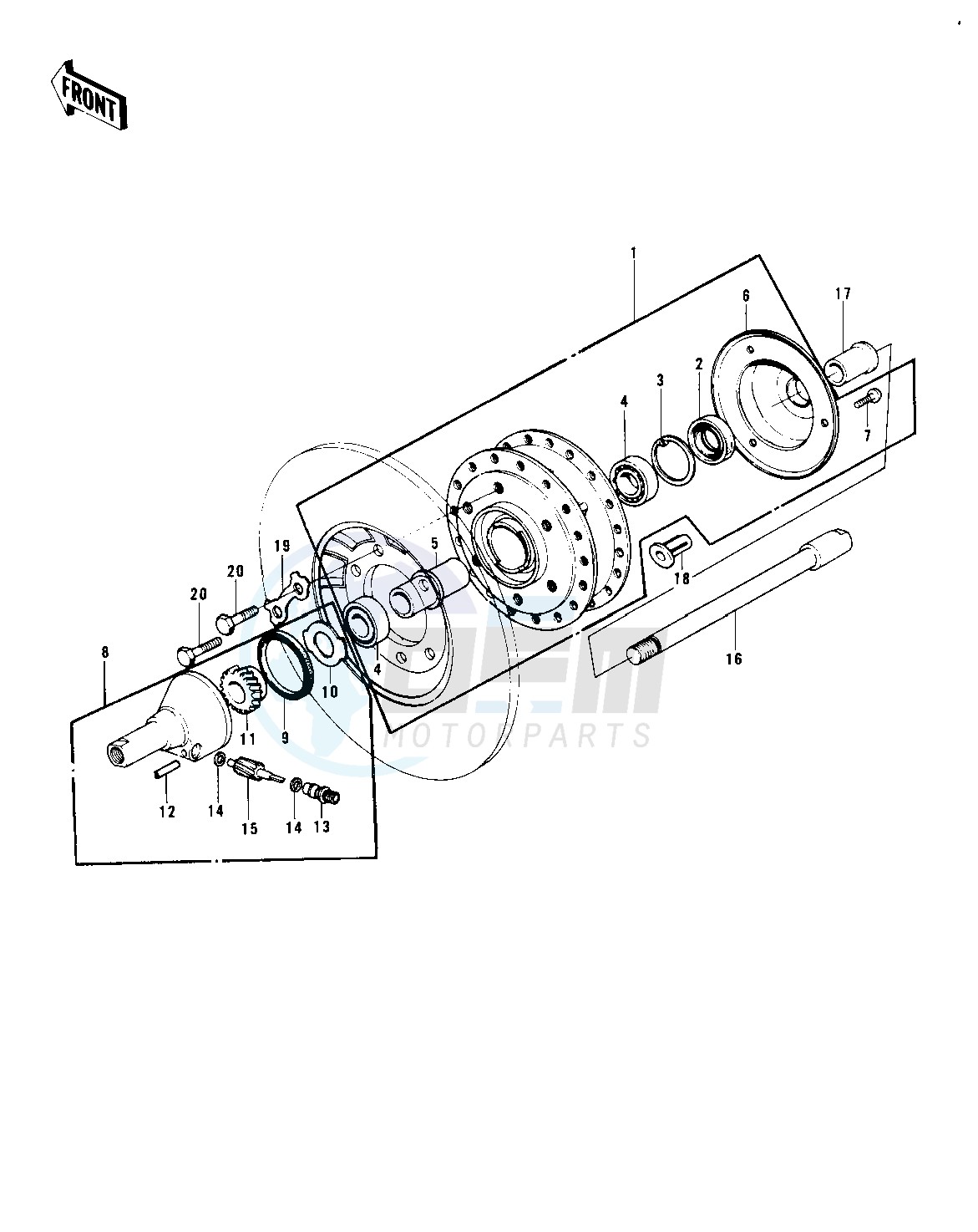 FRONT HUB -- H1-B- - blueprint