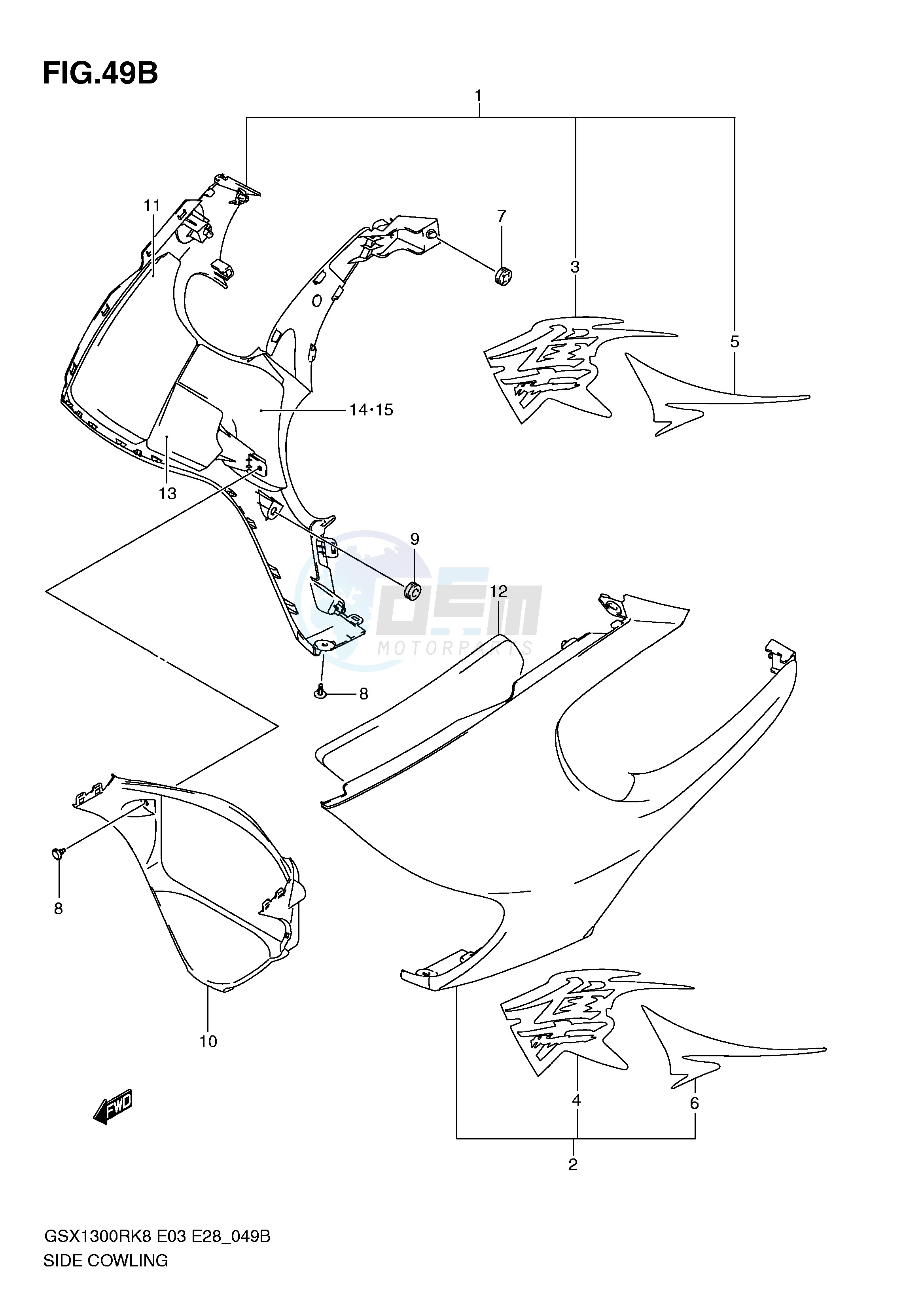 SIDE COWLING (MODEL L0) blueprint