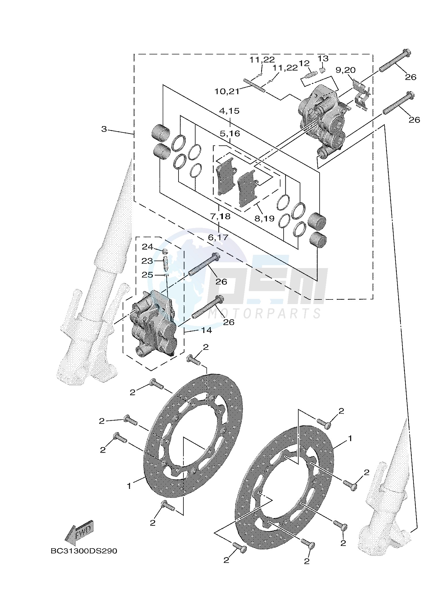 FRONT BRAKE CALIPER image