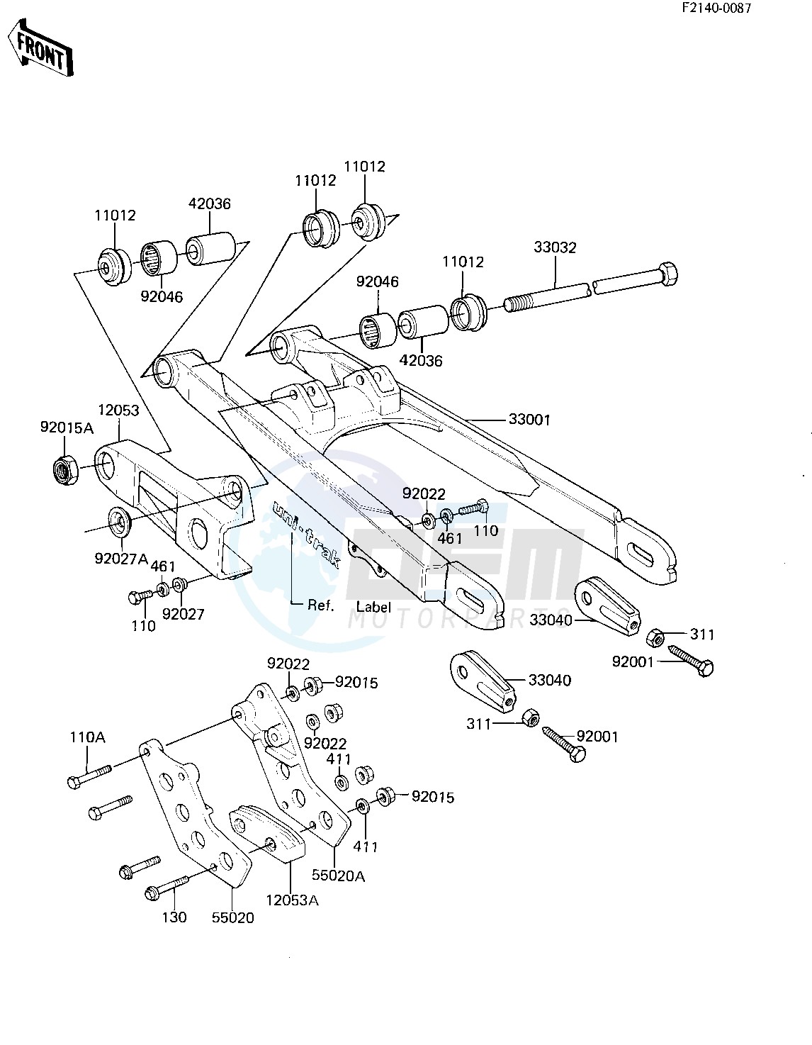 SWING ARM -- 82 KX80-C2- - blueprint