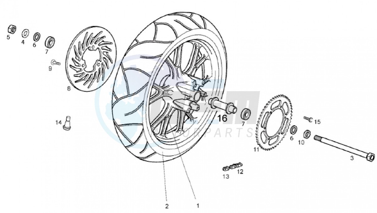 Rear wheel (Positions) blueprint