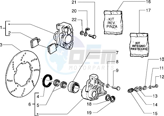 Brake caliper - Brake disc blueprint