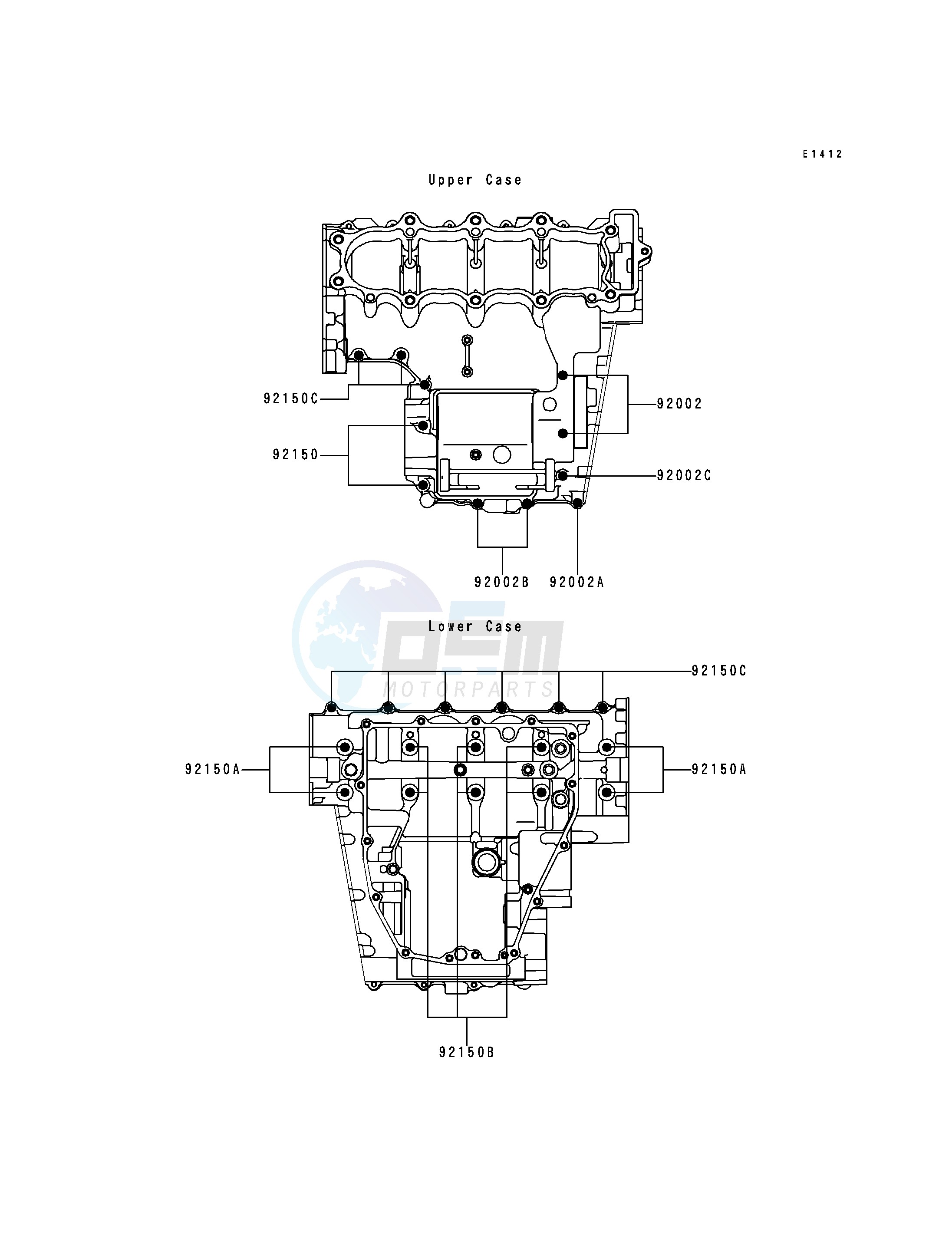 CRANKCASE BOLT PATTERN image