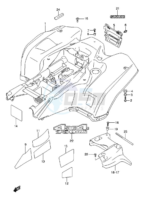 REAR FENDER (LT-A750XZL3 P17) image