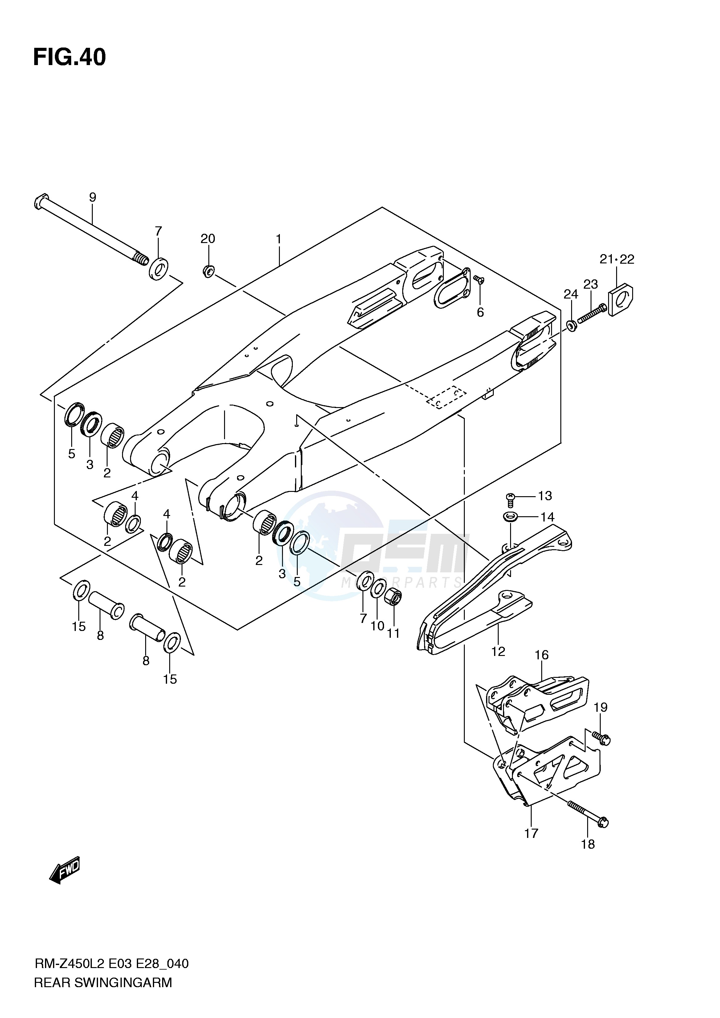 REAR SWINGING ARM image