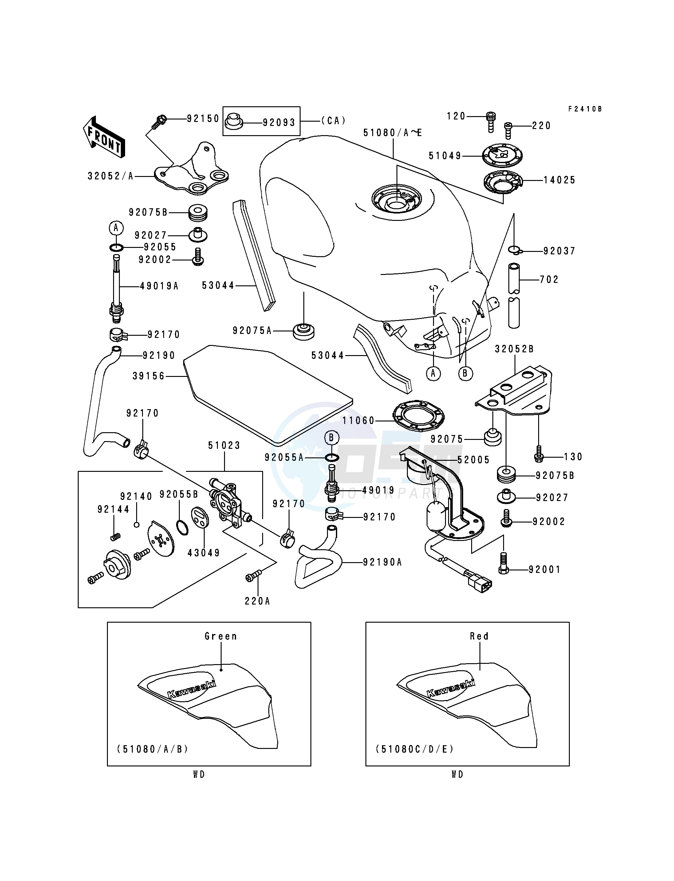 FUEL TANK -- ZX600-E6- - blueprint