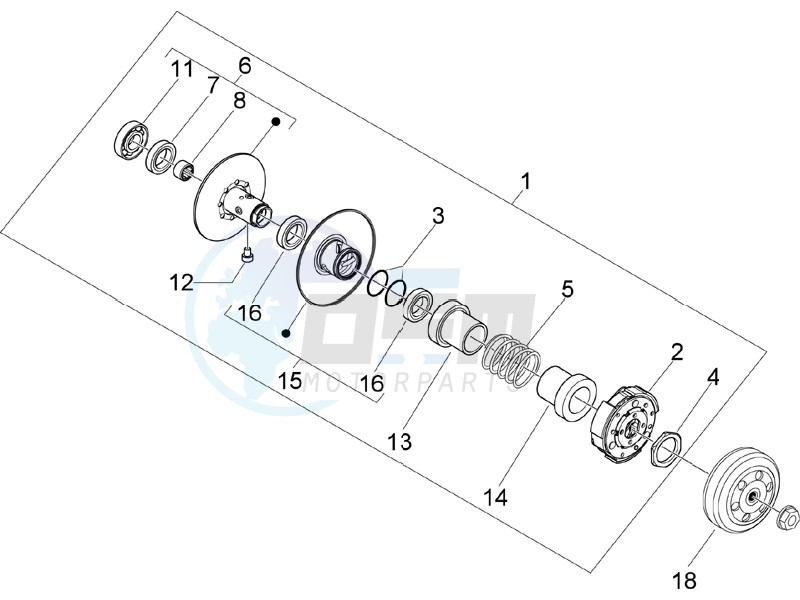 Driven pulley image