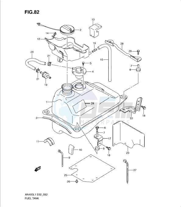 FUEL TANK (AN400ZAL1 E19) image