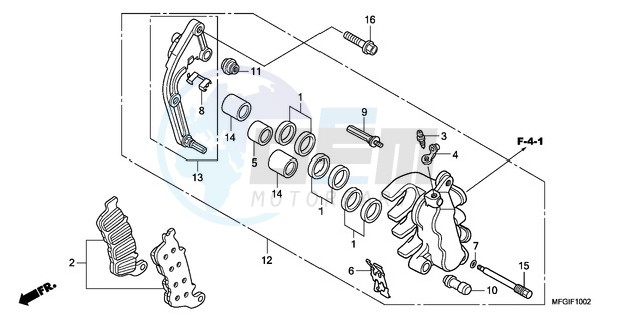 L. FRONT BRAKE CALIPER (CB600FA/FA3) image