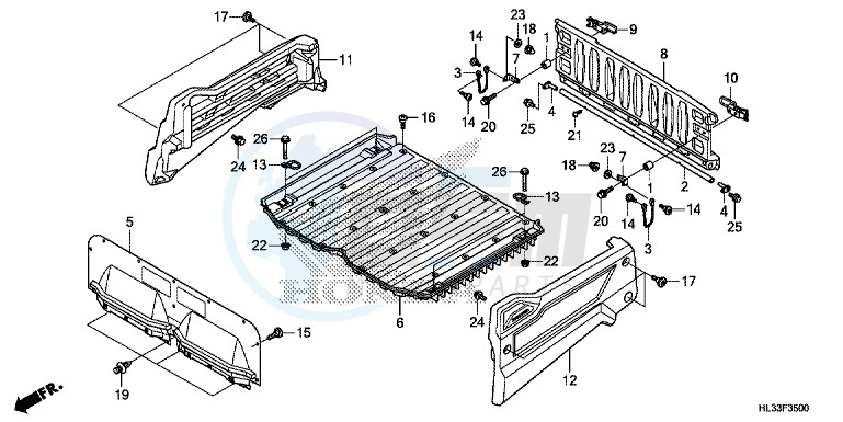 BED PLATE/REAR GATE (SXS700M2/M2P) image