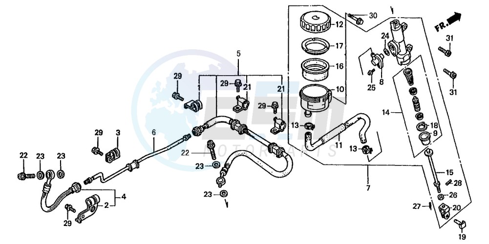 REAR BRAKE MASTER CYLINDER image