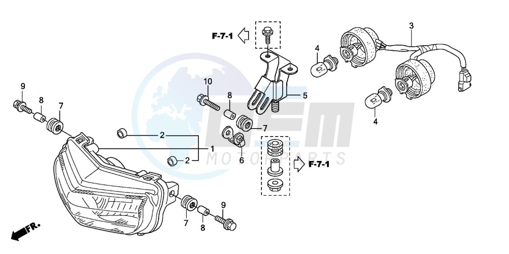 HEADLIGHT (TRX300EX'07,'08) blueprint