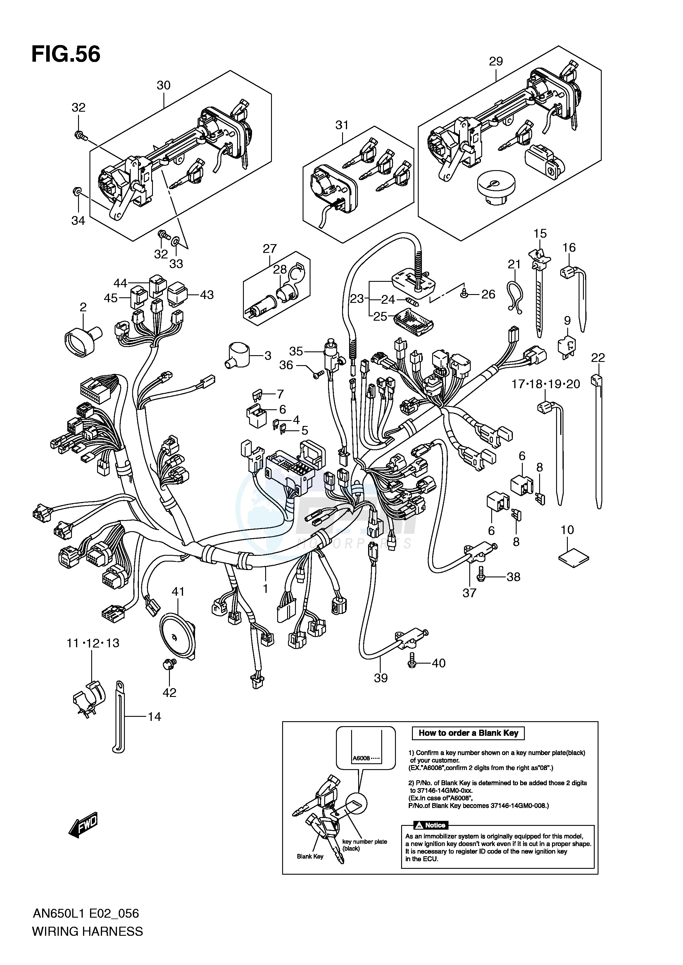 WIRING HARNESS (AN650L1 E19) image