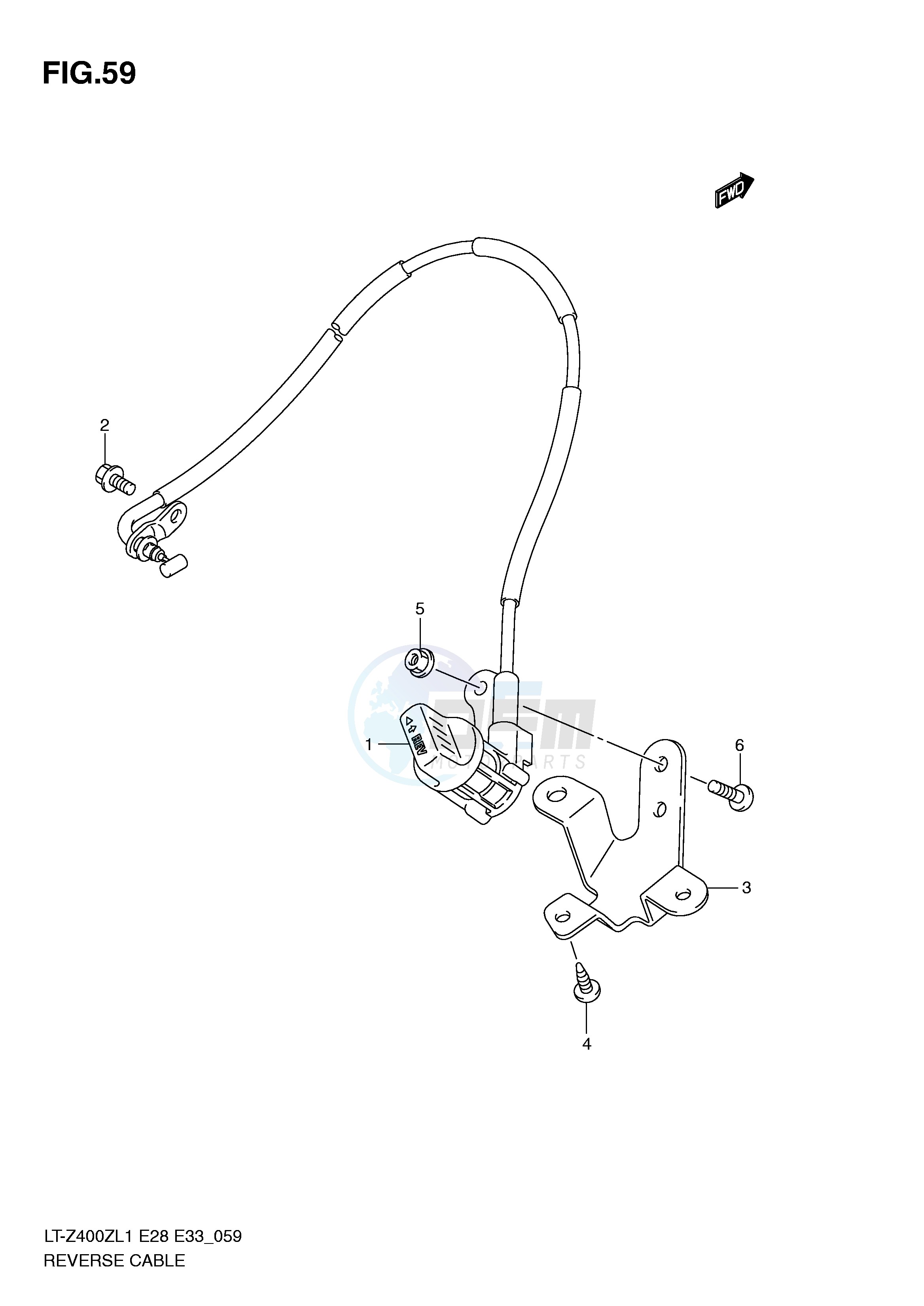 REVERSE CABLE (LT-Z400L1 E28) blueprint